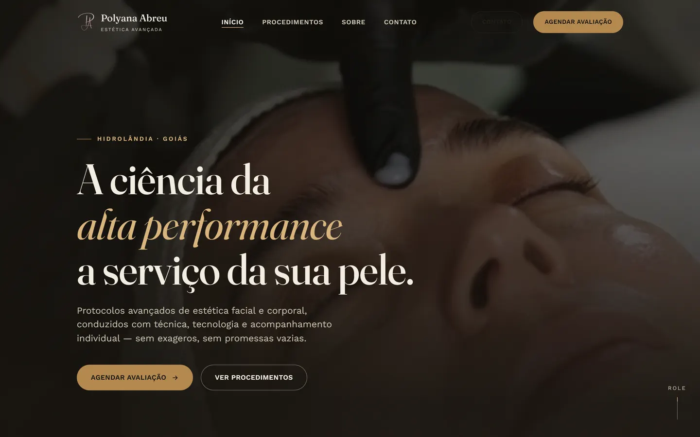 Home do site de Polyana Abreu